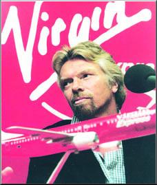 Richard Branson Virgin pink poster