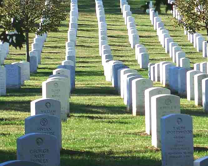 Arlington Cemetery, Washington DC, death gravestones