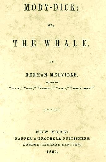 Moby Dick novel title page