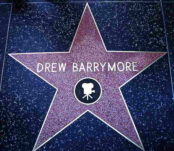 Drew Barrymore's star on the Hollywood Walk of Fame 