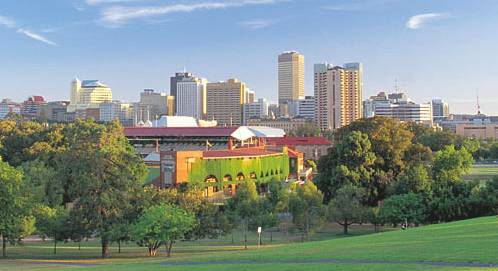 Adelaide city square mile panoramic view