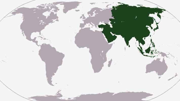 Asia world location map