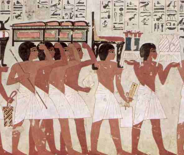 Eighteenth dynasty painting from the tomb of Theban governor Ramose in Deir el-Madinah
