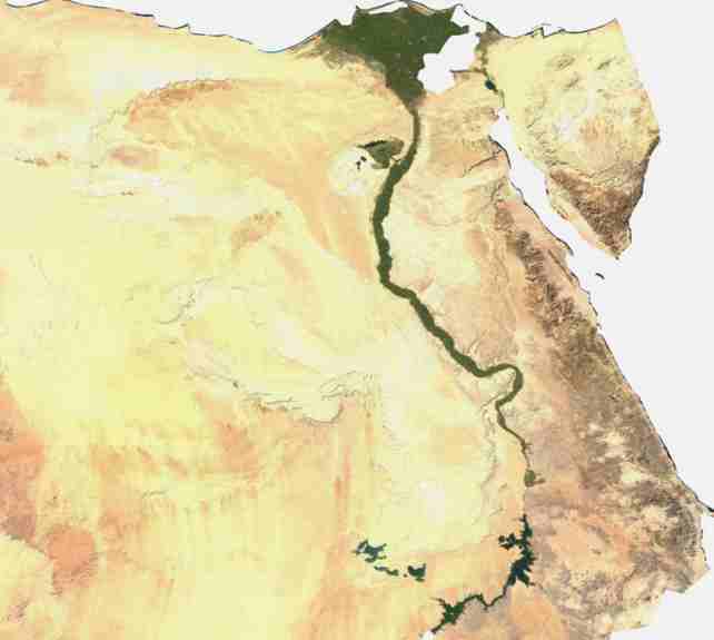 Satellite image of Egypt