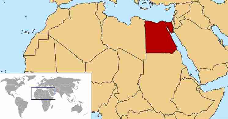 Egypt wolrd location map