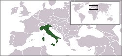 Italy Europe World location map