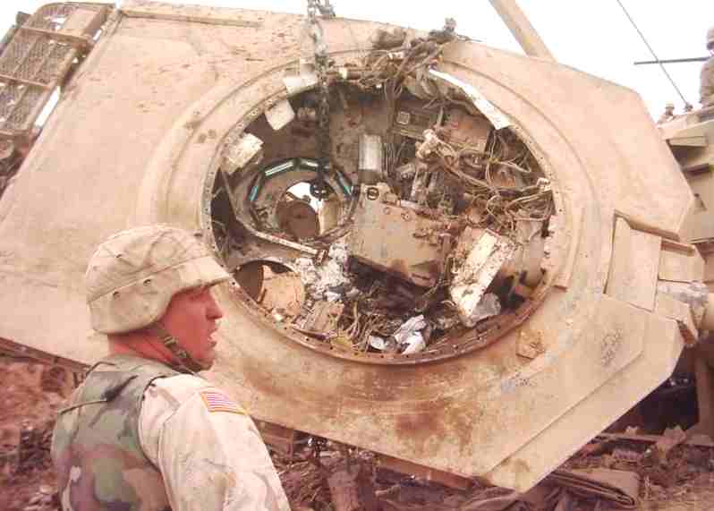 Iraq coalition forces destroyed tank