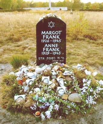 Margot and Anne Frank's memorial grave, Belsen