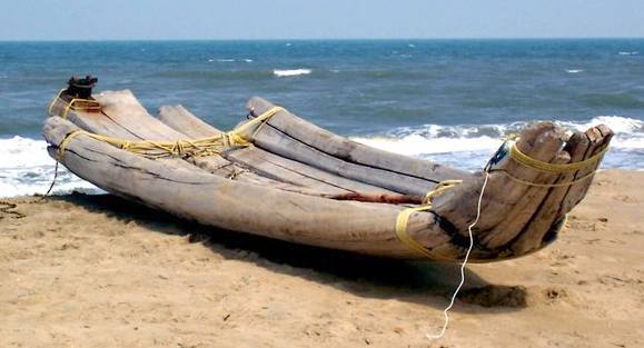 Dugout log catamaran