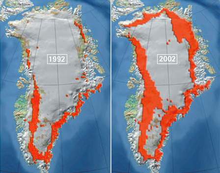 Greenland ice sheet melt extent Golbal Witness