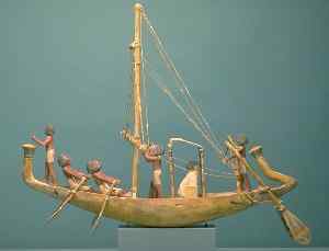 Model of an ancient Egyptian solar boat
