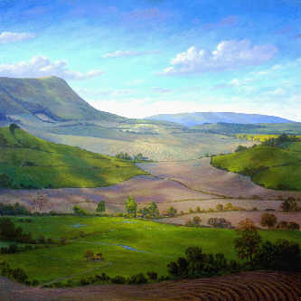 Firle Beacon, Sussex painting by R C Martin