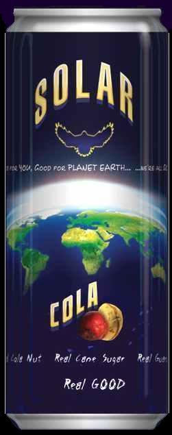 Blue planet earth solar cola soft drink can