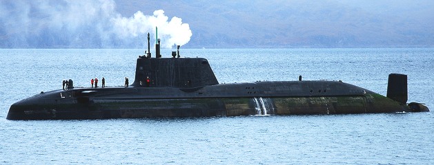 The Astute aground near the Isle of Skye, Scotland