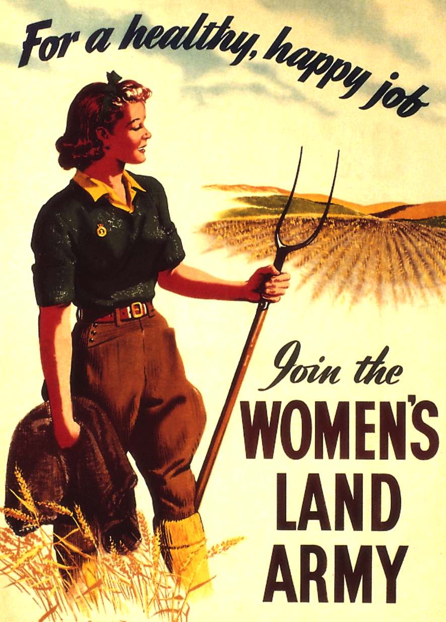 Womens Land Army recruitment poster, not dissimilar in principle to cloning ideals