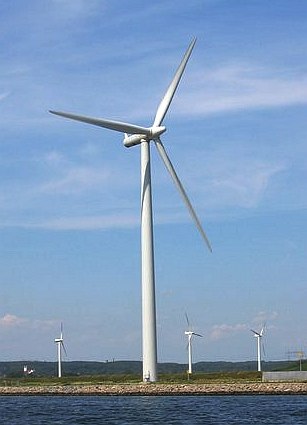 Wind turbines near Aalborg, Denmark
