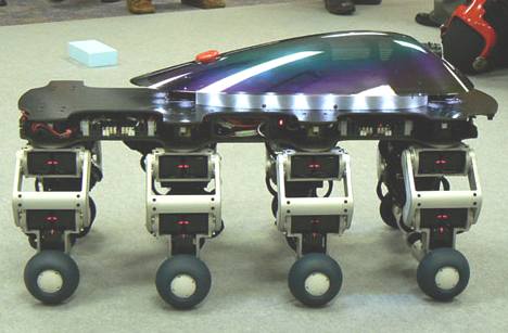 Octopodic wheeled eight legged robot, Tokyo