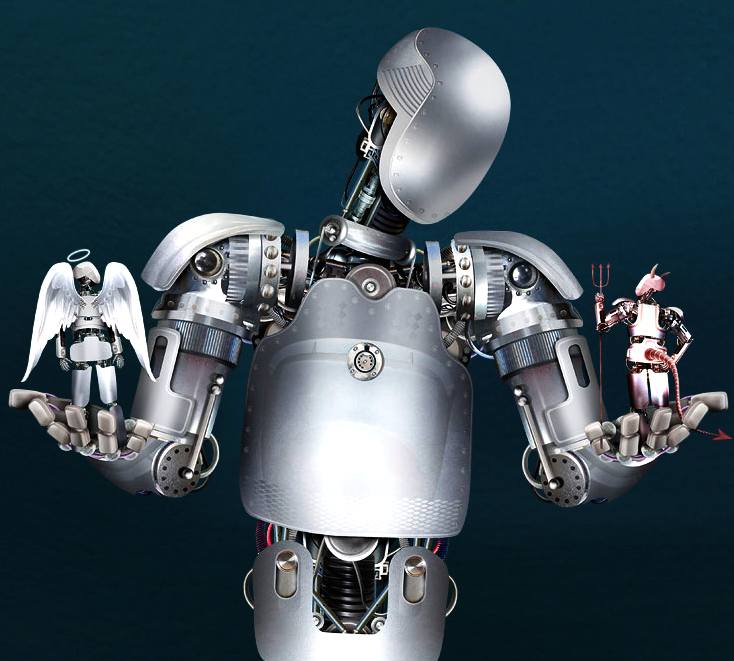 Robots morals, and image by Derek Bacon for the Economist