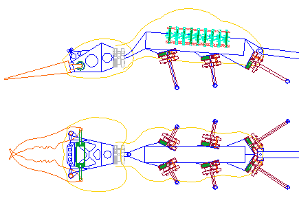 CAD drawing of the Sectasaur giant ant robot, which could be autonomous