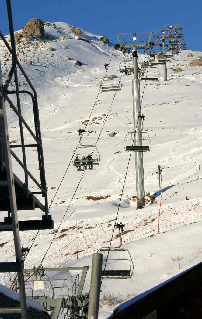 Ski chair lift French Alps
