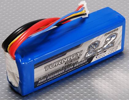 Turnigy lithium polymer battery pack 2200 mAh $8 value