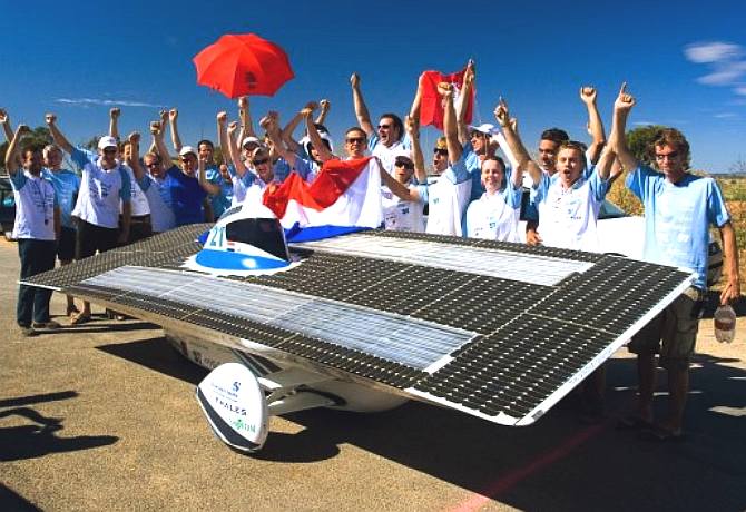 Innovative tilt wing Twente One solar powered car