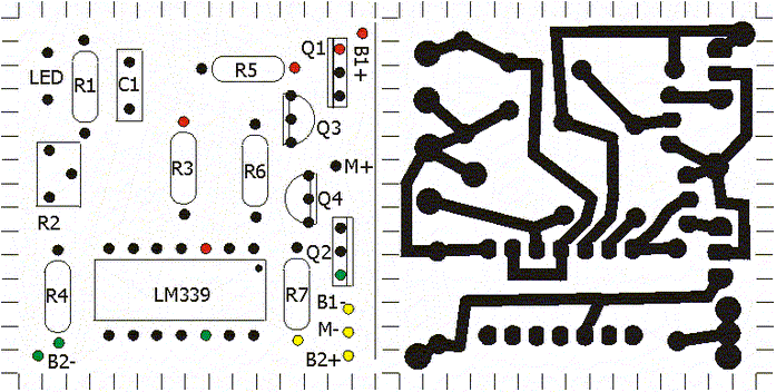 Template to drill and etch your own PCB (37mm x 37mm)
